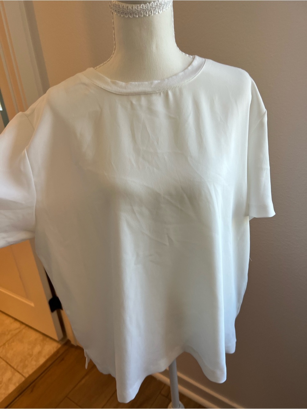 Nordstrom White Short Sleeve Crewneck Top